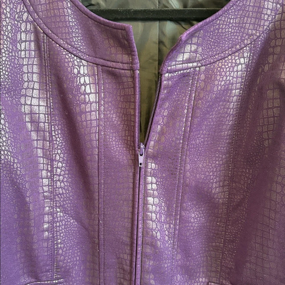 Purple Textured Women's Blazer - Picture 3 of 11
